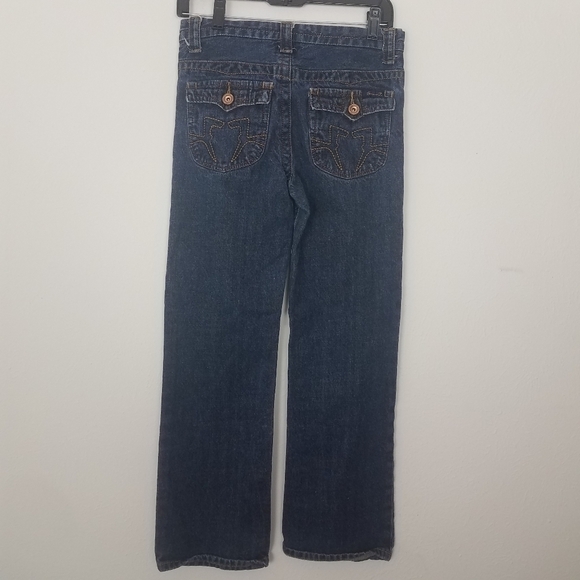 Seven7 Girls Bootcut Flap Pocket Dark Wash Jeans - Picture 6 of 6